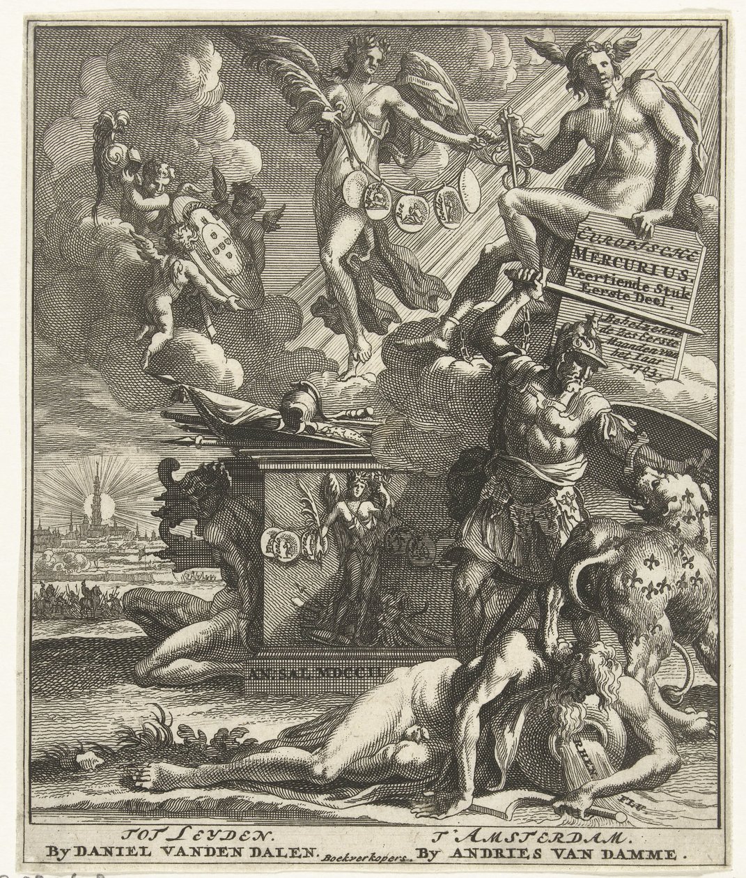 Titelpagina voor: Europische Mercurius Veertiende Stuk Eerste Deel, 1703 - Pieter Sluyter