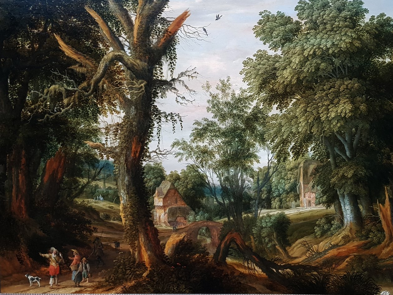 Paysage boisé avec figures - Pieter Stalpaert
