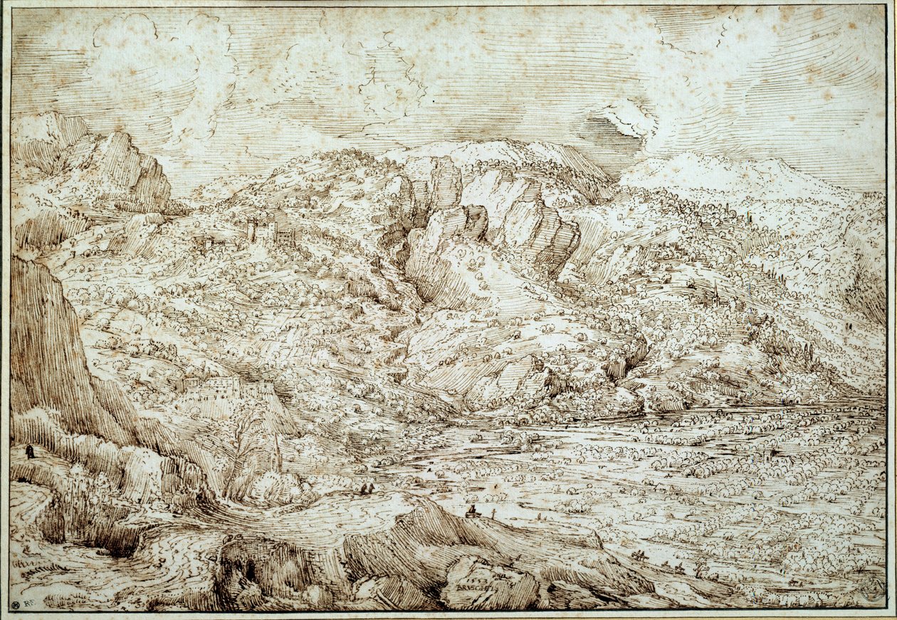 Paysage des Alpes - Pieter Bruegel the Elder