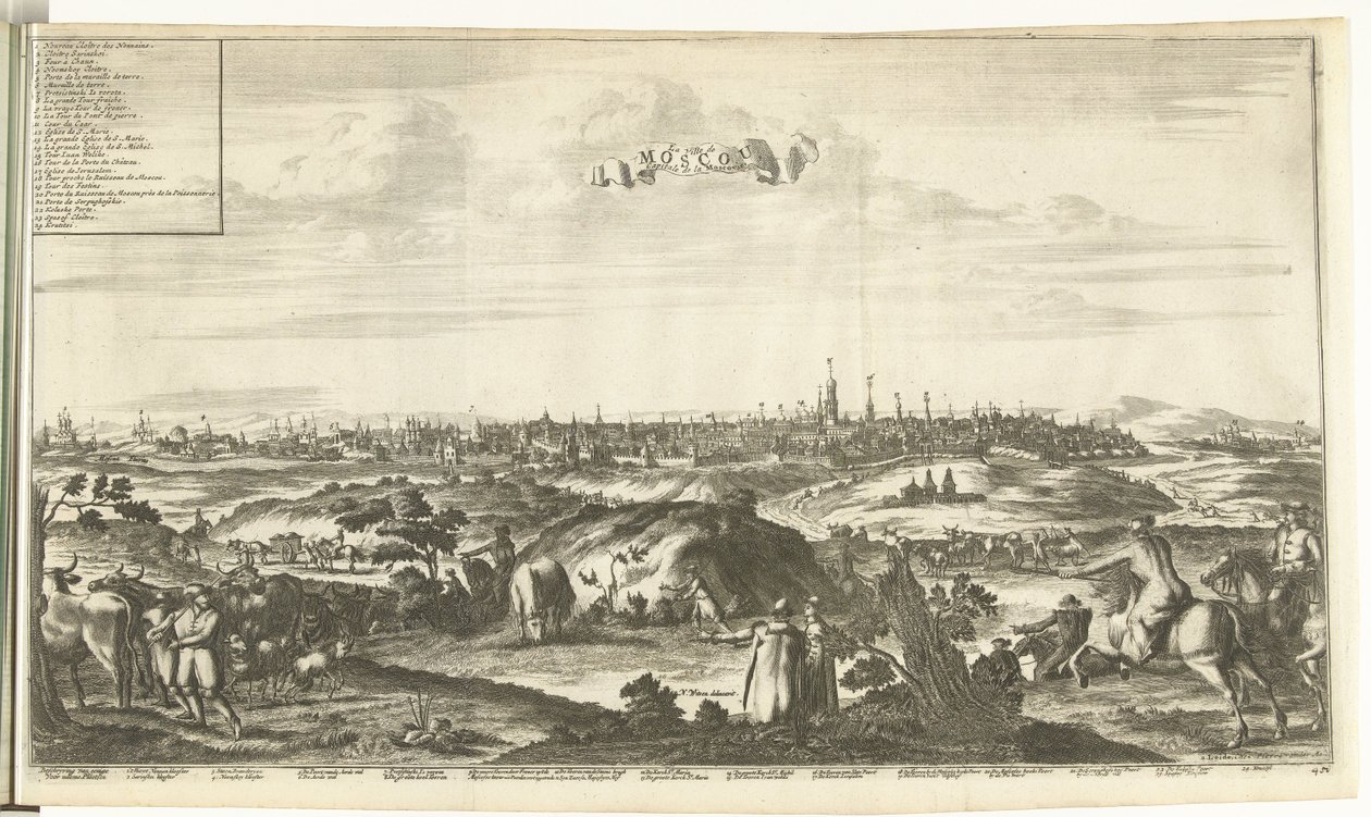 Vue de Moscou, 1726 - Pieter Van der Aa