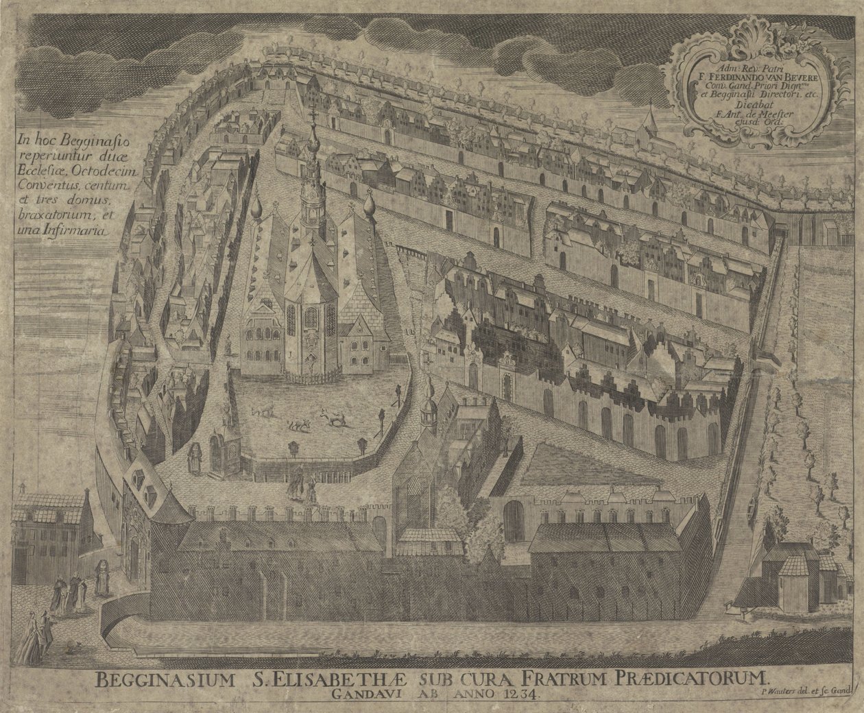 Vue sur le Béguinage Sainte-Élisabeth et l