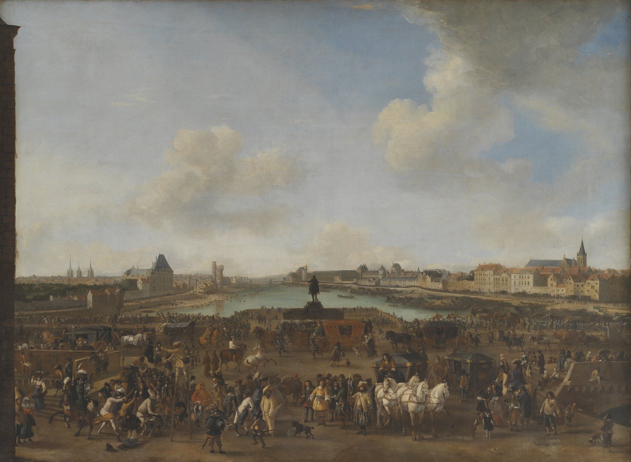 Vue de Paris depuis la Place Dauphine - Pieter Wouwerman