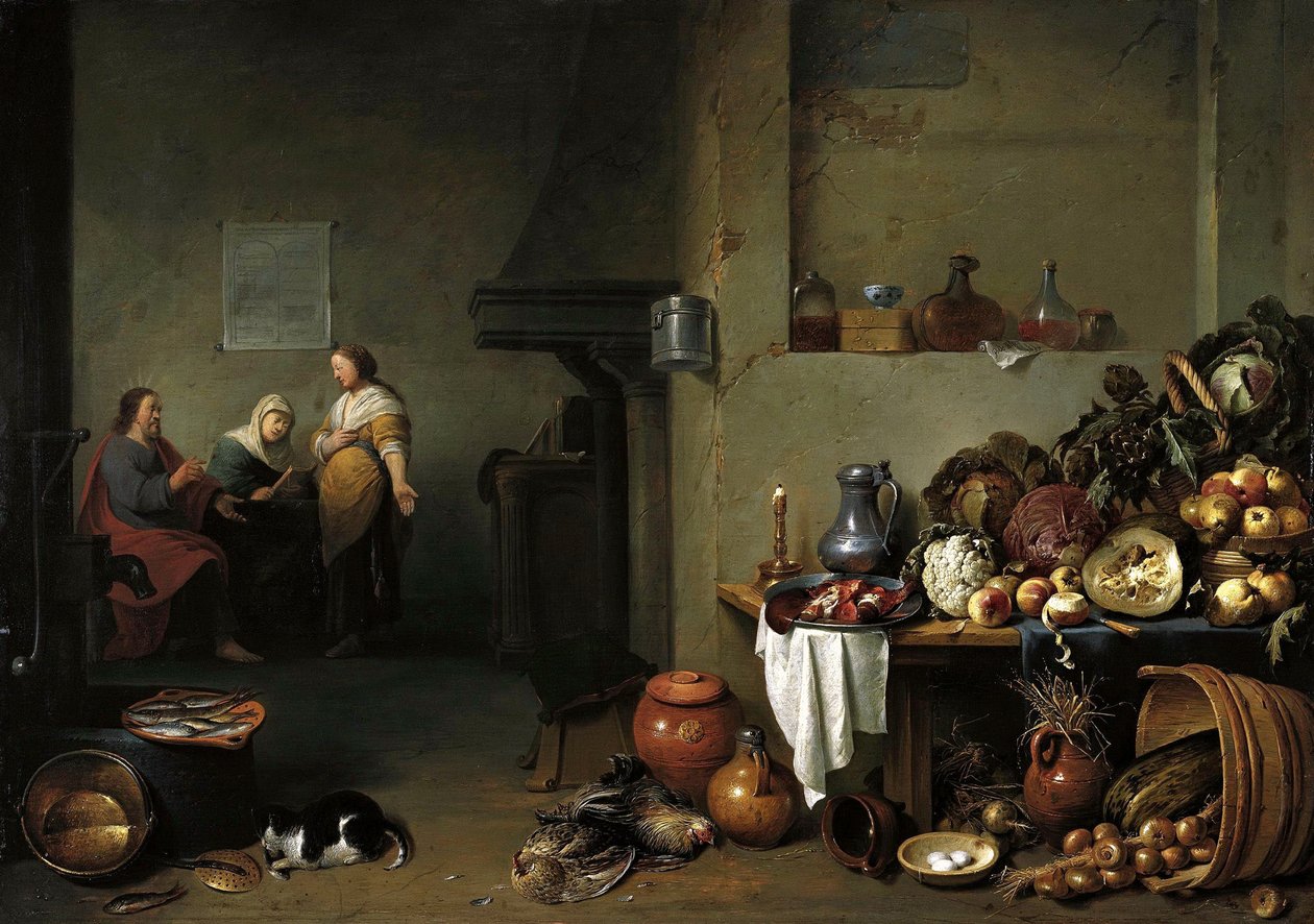 Le Christ dans la maison de Marthe et Marie - Pieter de Bloot