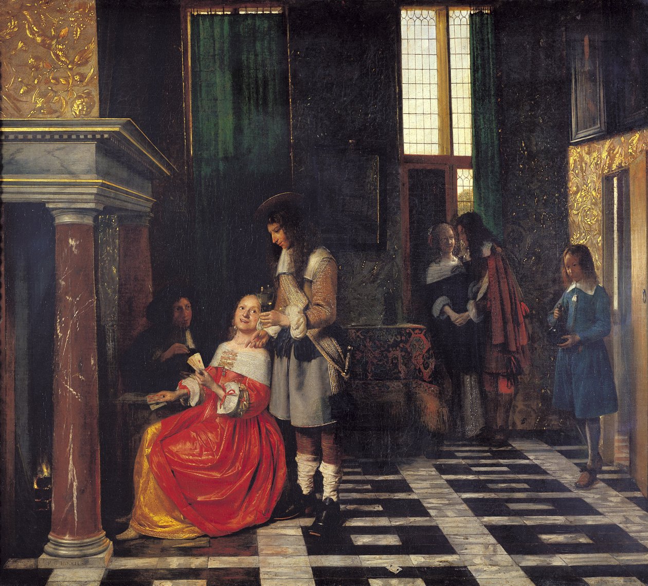 Les Joueurs de cartes, vers 1663-65 - Pieter de Hooch