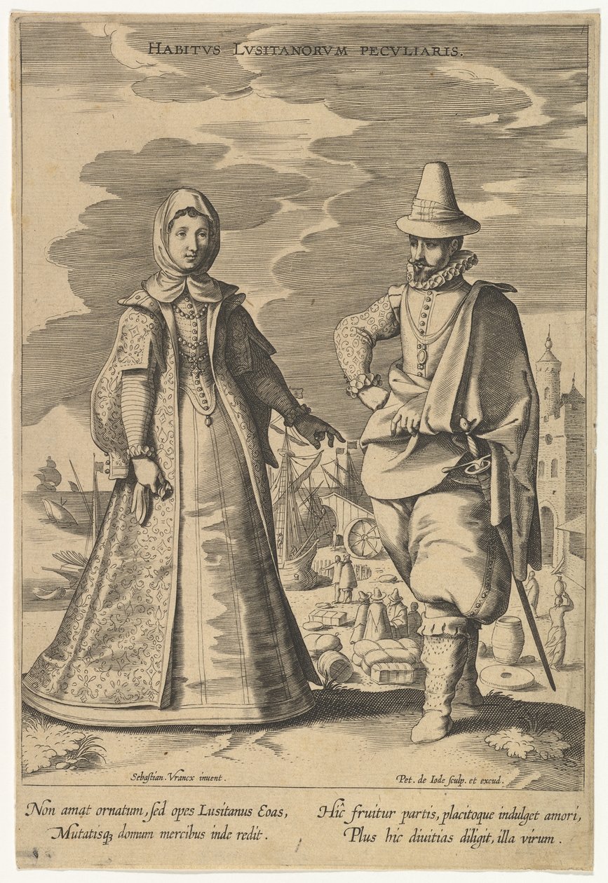 Habitus Lusitanorum Peculiaris, des Modes de différentes nations - Pieter de Jode I