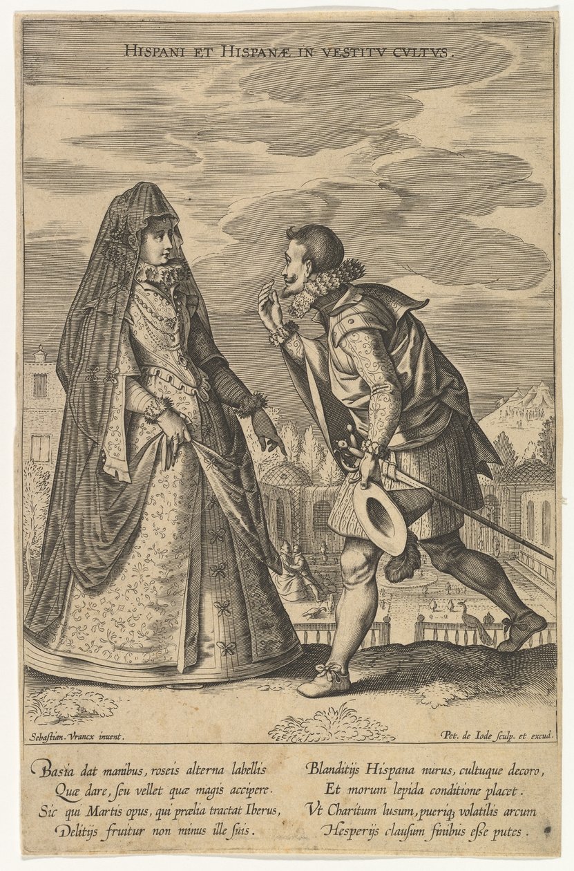 Hispani et Hispanae en costume de culte (Fashions of Different Nations) - Pieter de Jode I