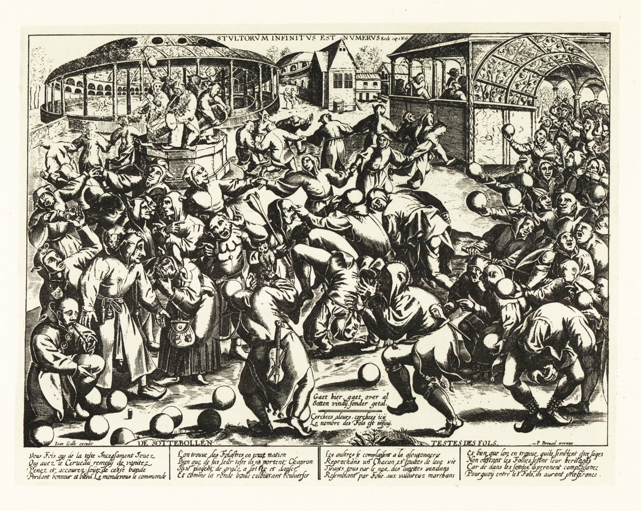 Fête des fous, Moyen Âge. 1906 (lithographie) - Pieter the Elder (after) Bruegel