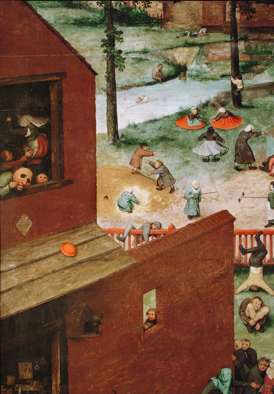 Jeux pour enfants (peinture sur bois de chêne) - Pieter the Elder Bruegel