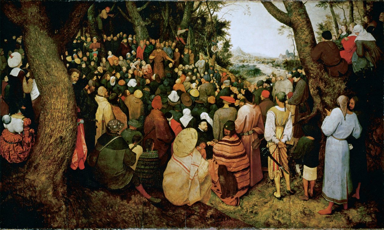 Jean Baptiste prêchant (huile sur bois) - Pieter the Elder Bruegel