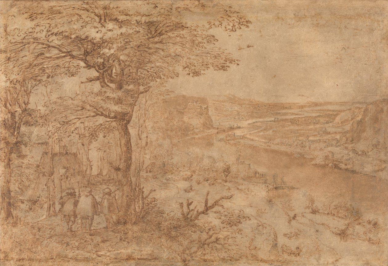 Paysage avec pèlerins - Pieter Bruegel the Elder