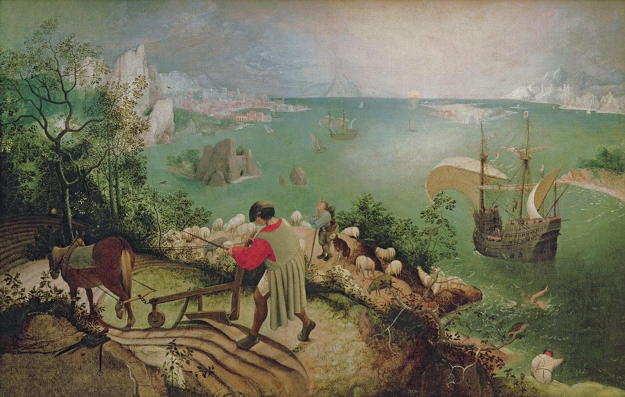 Paysage avec la chute d