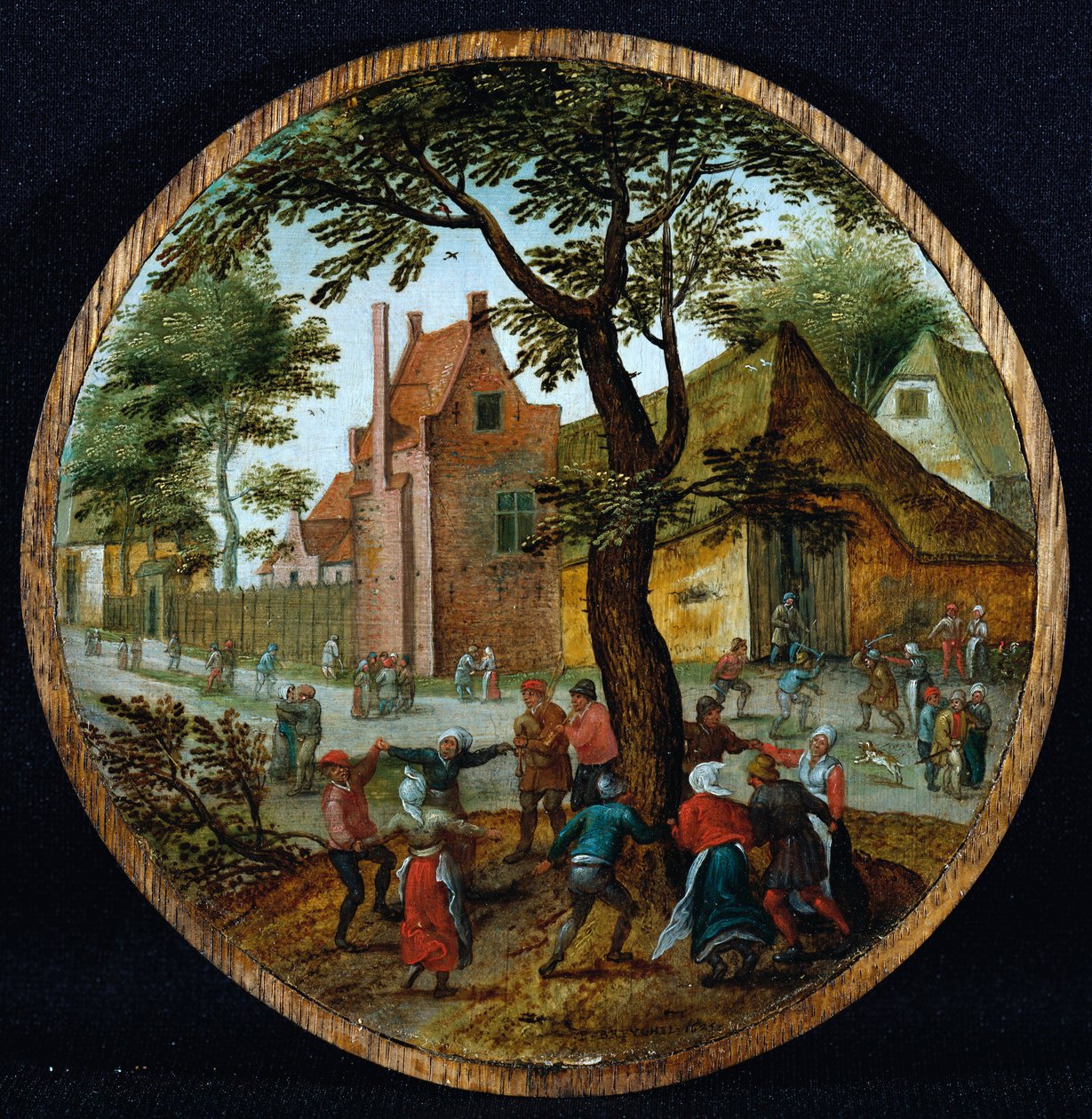 Paysans dansant autour d