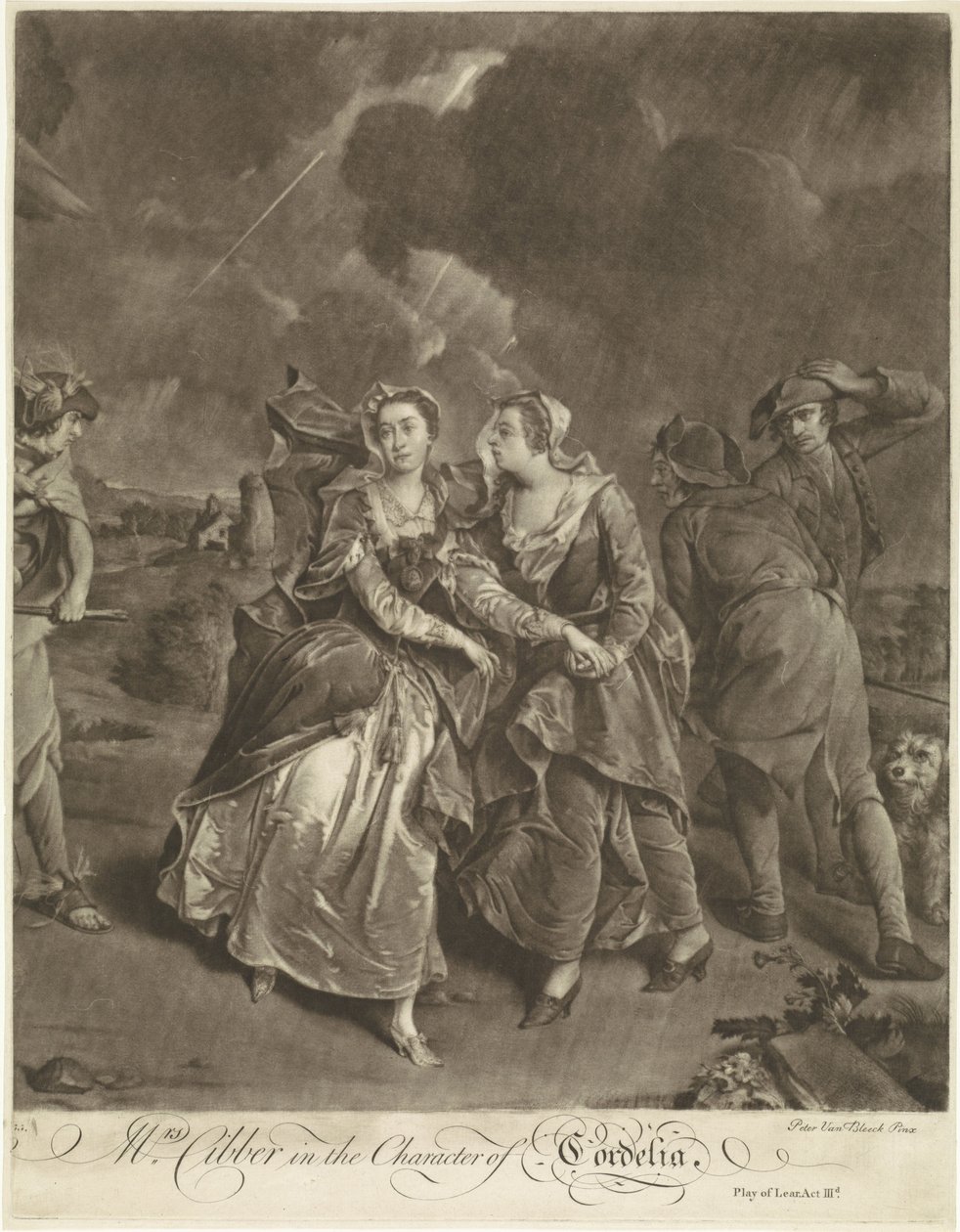 Actrice Susannah Maria Cibber dans le rôle de Cordelia - Pieter van Bleeck