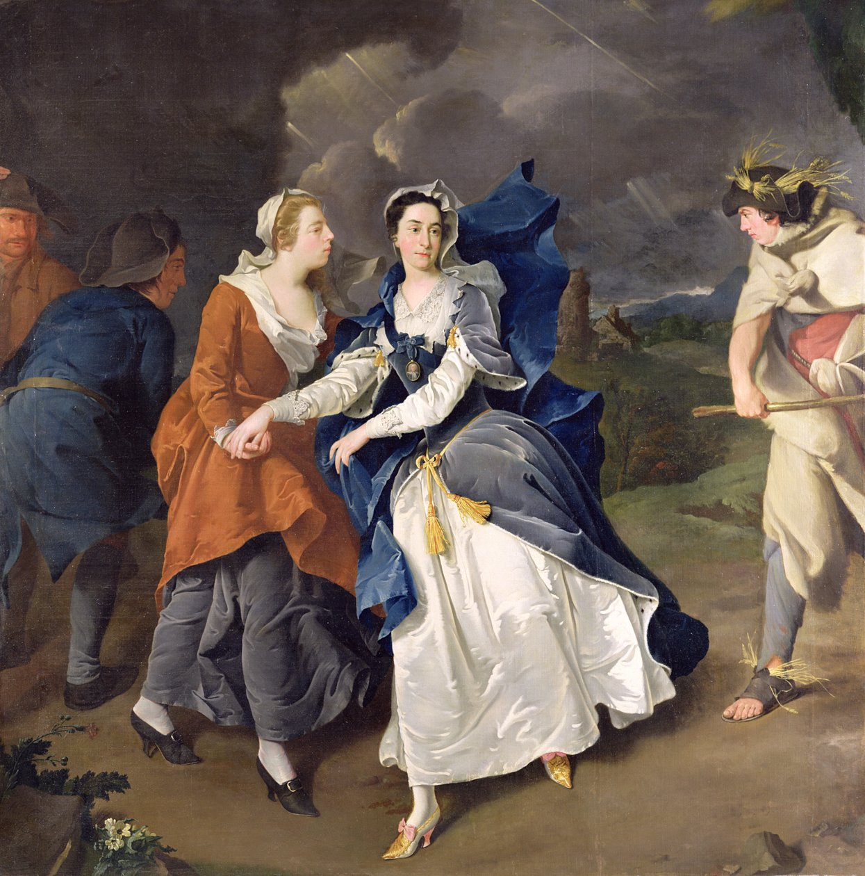 Mme Cibber (1714-66) en Cordélia - Pieter van Bleeck