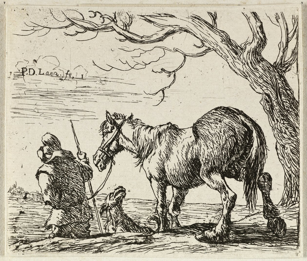 Agriculteur avec cheval - Pieter van Laer