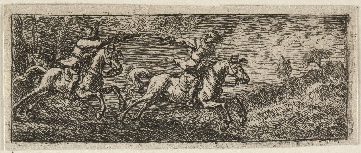Deux cavaliers qui se battent - Pieter van Laer