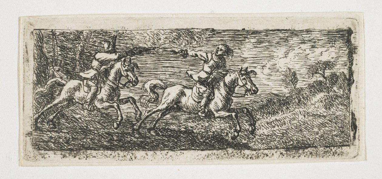 Deux cavaliers se battant - Pieter van Laer
