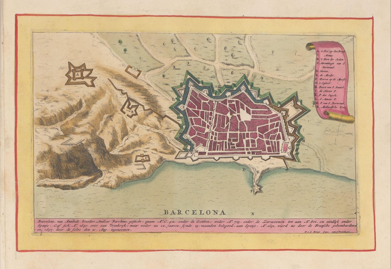 Plan de Barcelone - Pieter van den Berge