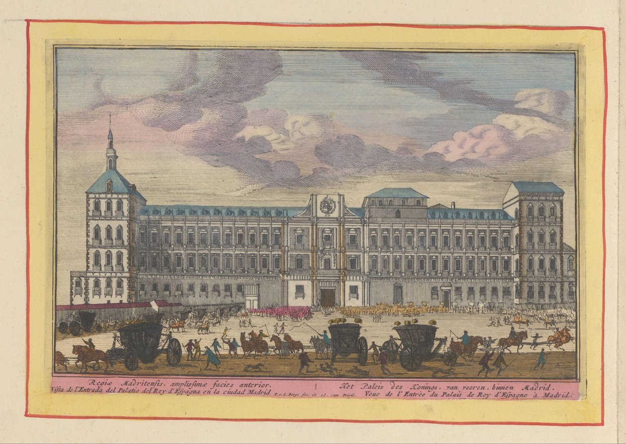 Vue de la façade du Palais Royal à Madrid - Pieter van den Berge