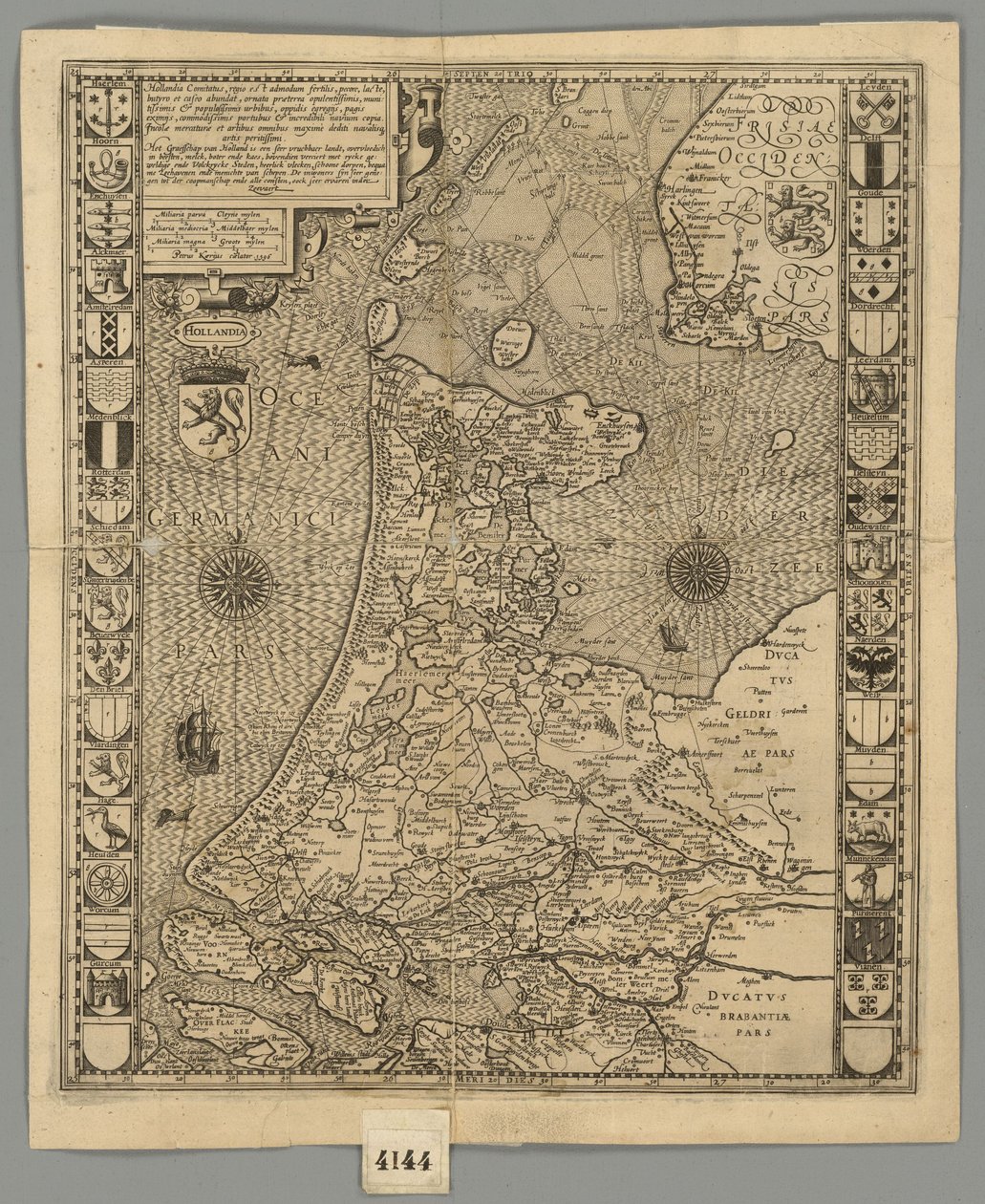 1596 Pays-Bas Comitatus Kaerius - Pieter van den Keere