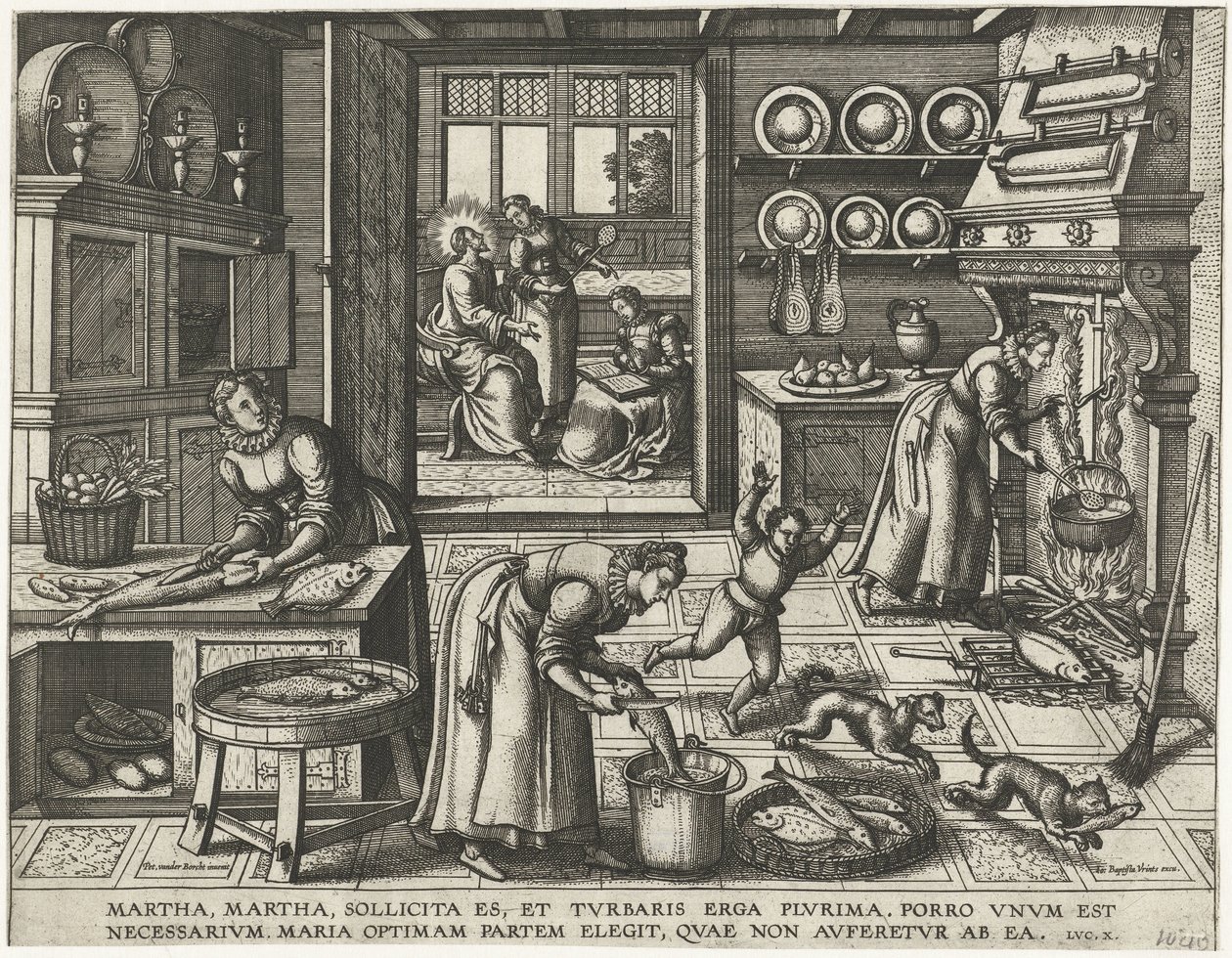 Christ dans la maison de Marthe et Marie - Pieter van der Borcht (I)