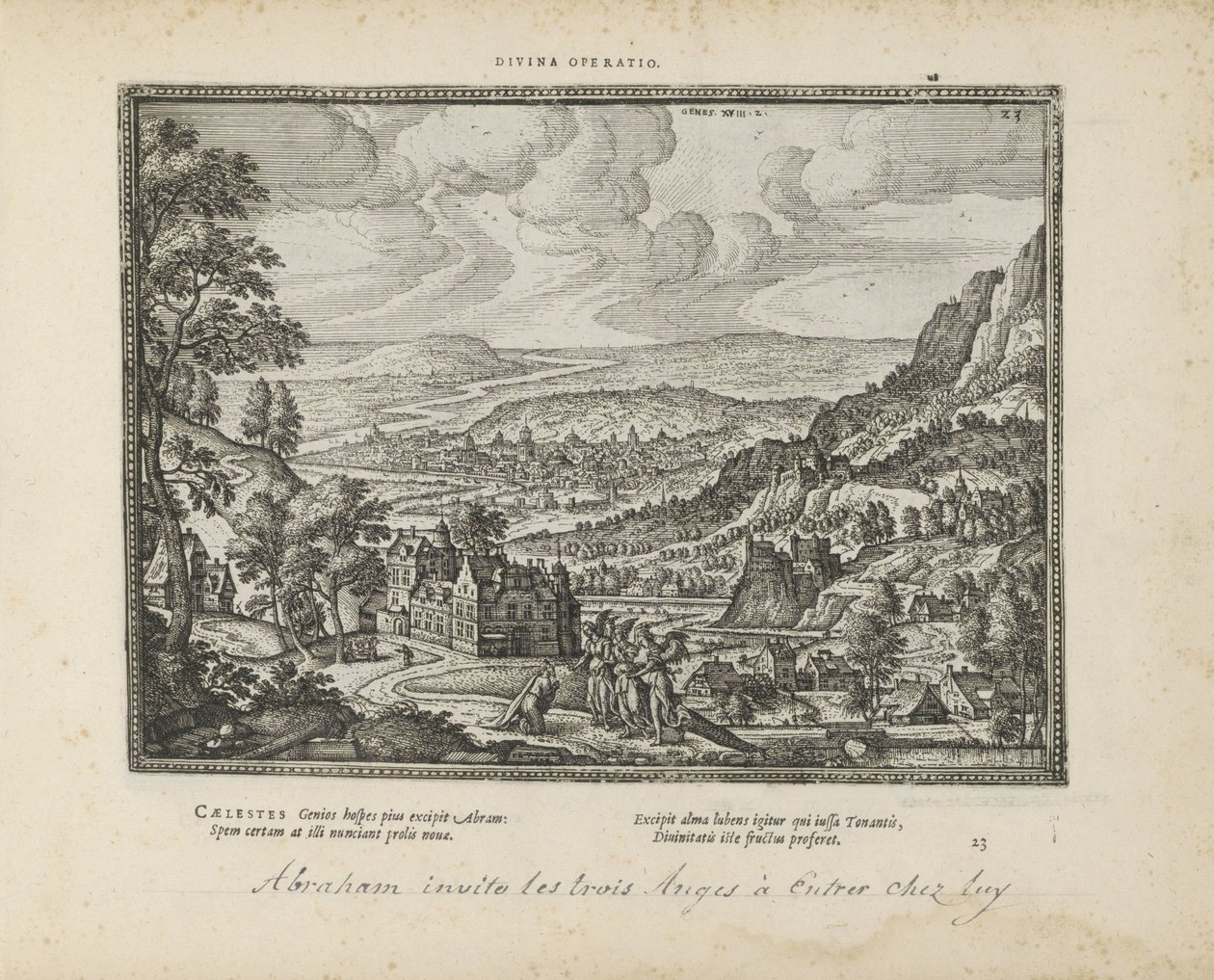 Paysage avec Abraham et les trois anges - Pieter van der Borcht (I)
