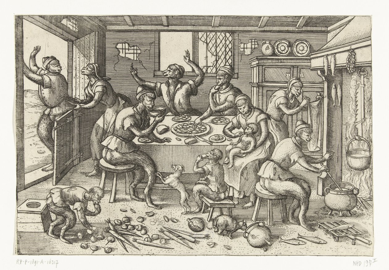 Cuisine maigre (Apenspel) - Pieter van der Borcht (I)