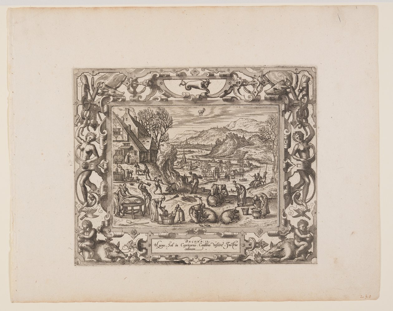 Décembre, extrait de Les douze mois - Pieter van der Borcht