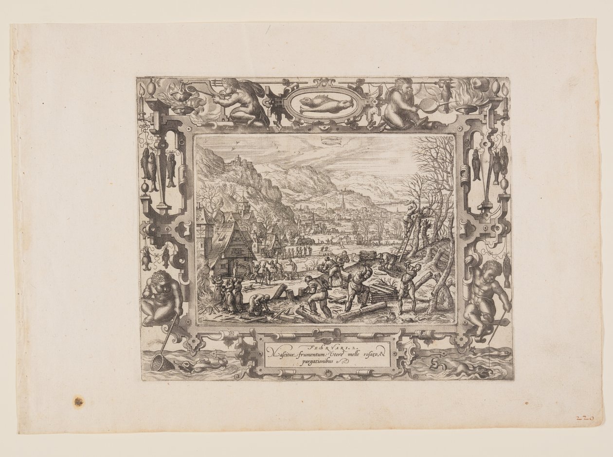 Février, tiré des Douze Mois - Pieter van der Borcht