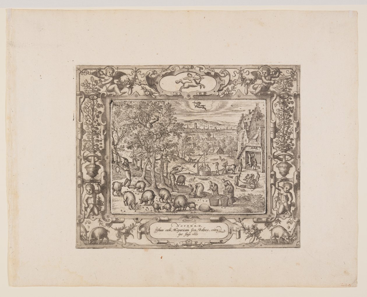 Novembre, tiré des Douze Mois - Pieter van der Borcht