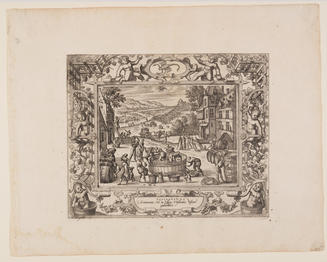 Septembre, tiré des Douze Mois - Pieter van der Borcht