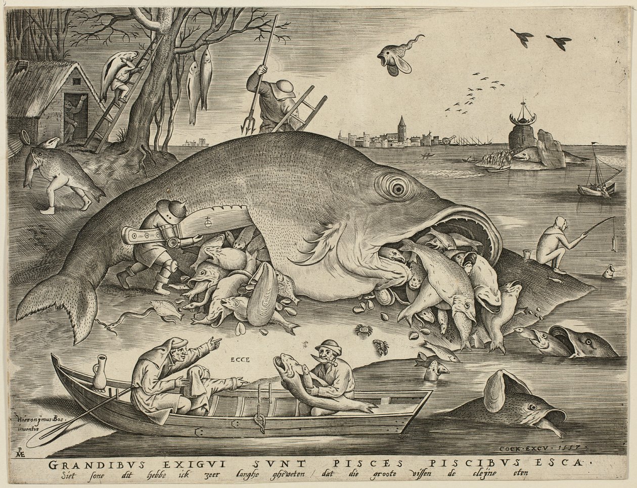 Les gros poissons mangent les petits poissons - Pieter van der Heyden