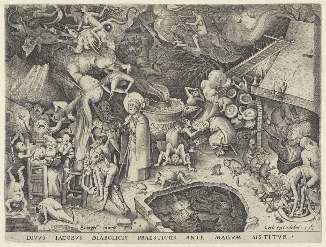 Jacques le Majeur rencontre le magicien Hermogène - Pieter van der Heyden