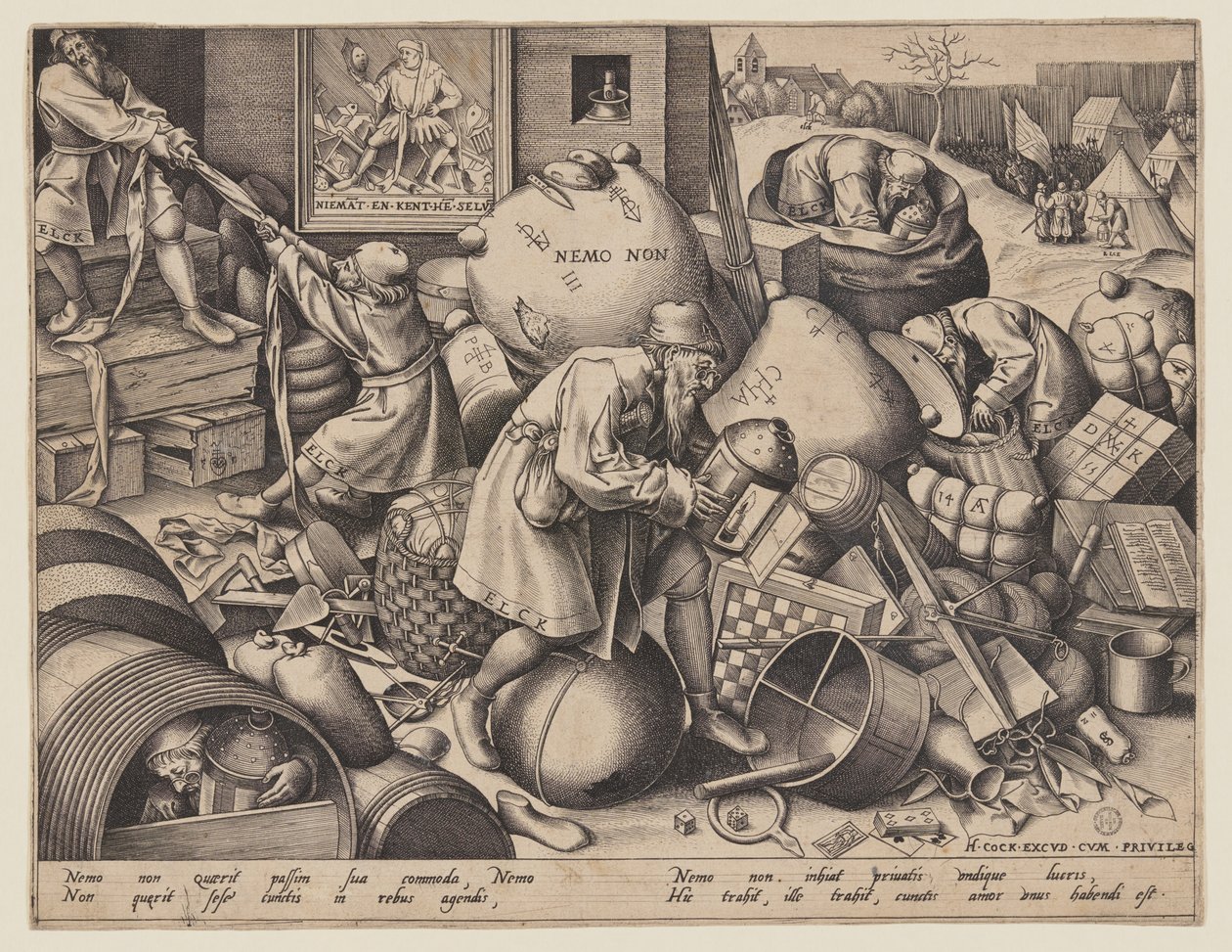 "Nemo Non" (Chaque homme cherche son propre profit) - Pieter van der Heyden