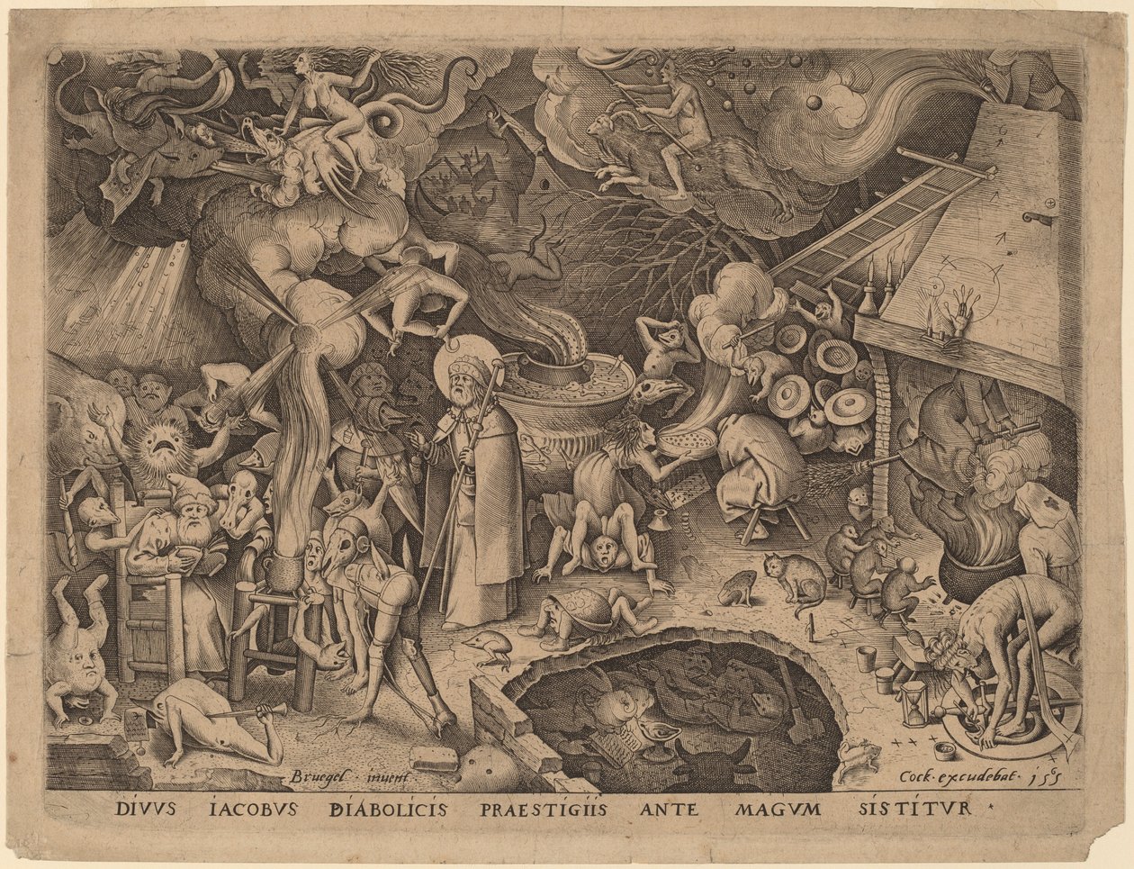 Saint Jacques et le magicien Hermogène - Pieter van der Heyden after Pieter Bruegel the Elder