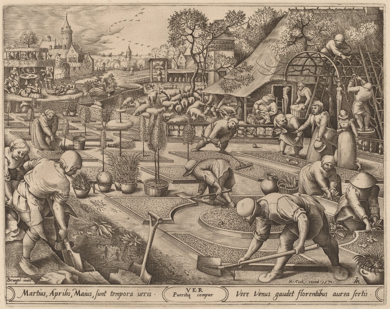Printemps - Pieter van der Heyden after Pieter Bruegel the Elder
