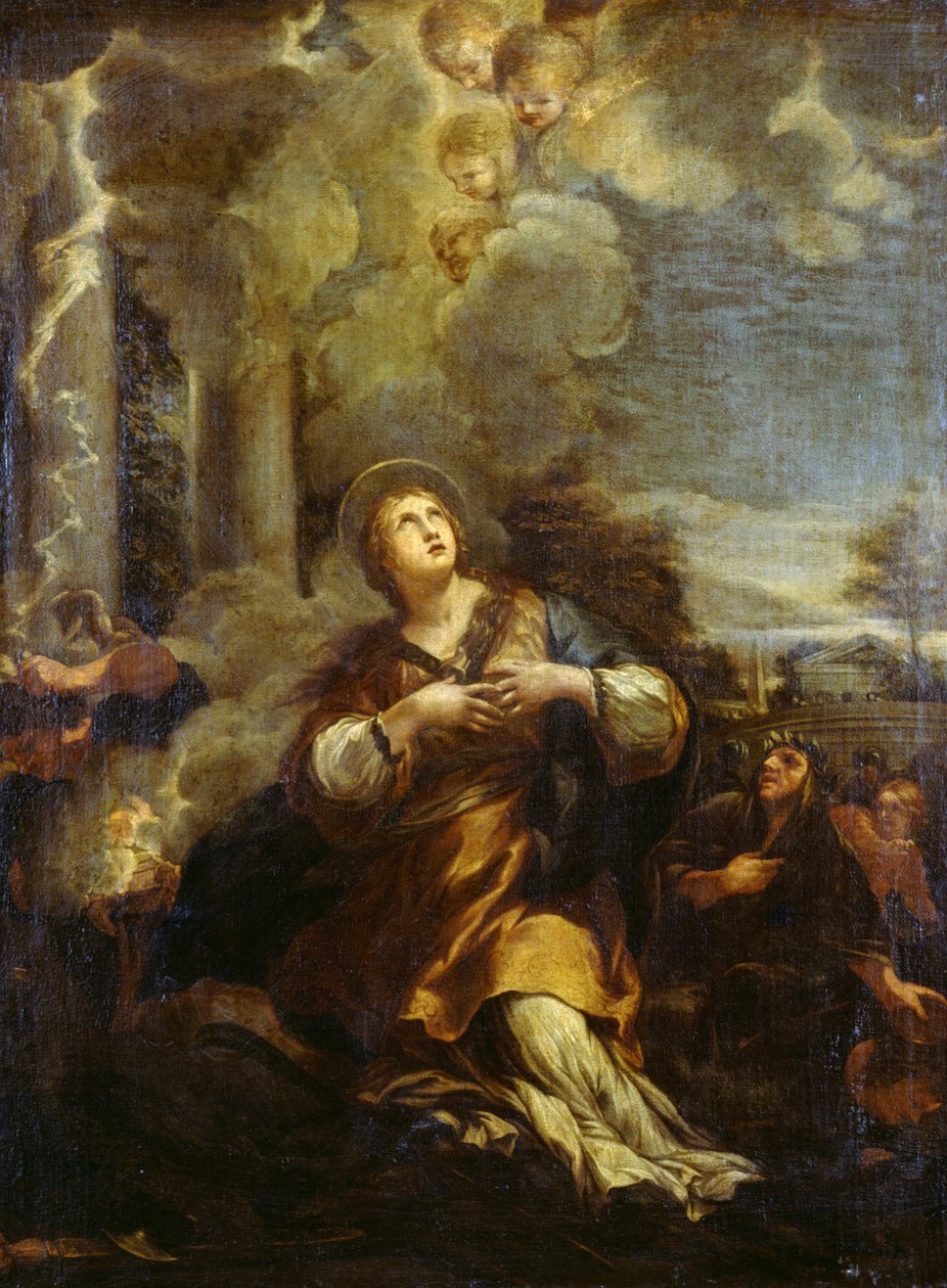 Sainte Martina appelant la foudre sur les idoles - Pietro da Cortona