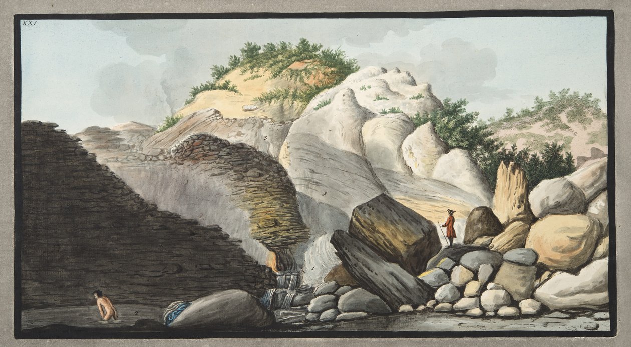 Vue de la source chaude, Pisciarelli, d