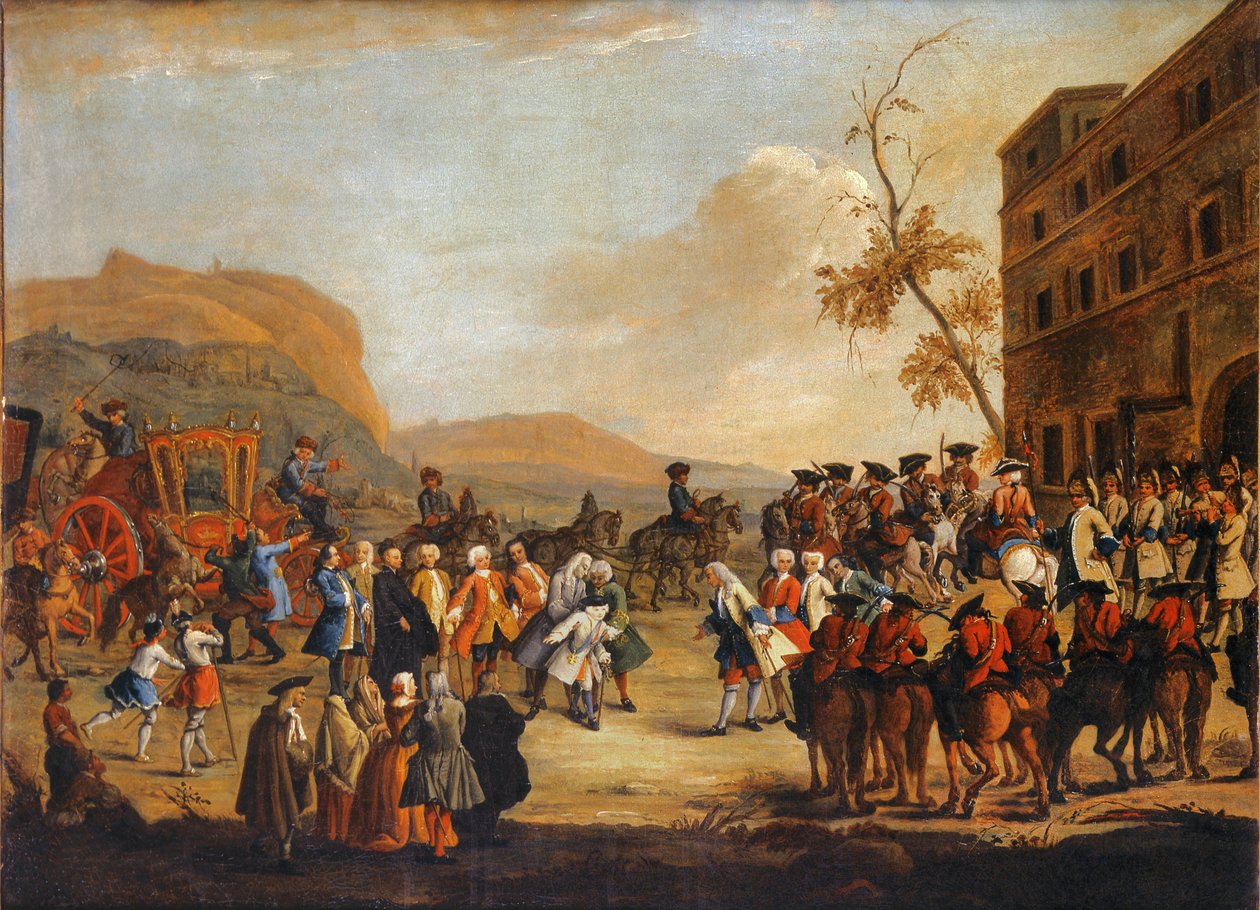 Réception du prince héritier Friedrich Christian à la frontière de la République de Venise - Pietro Longhi