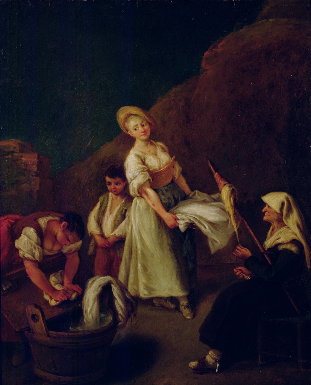 Femmes lavant et filant - Pietro Longhi