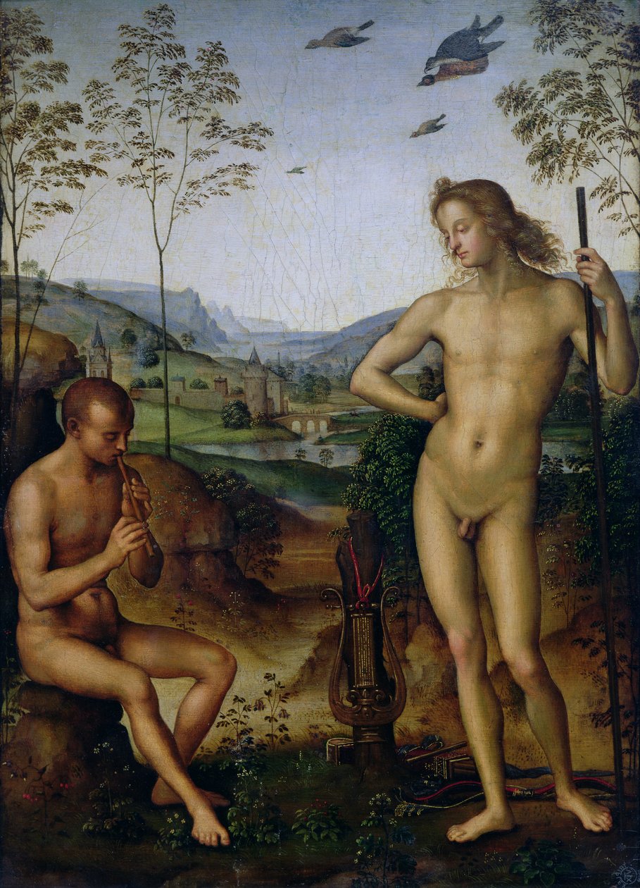 Apollon et le berger Daphnis, vers 1490-1500 - Pietro Perugino