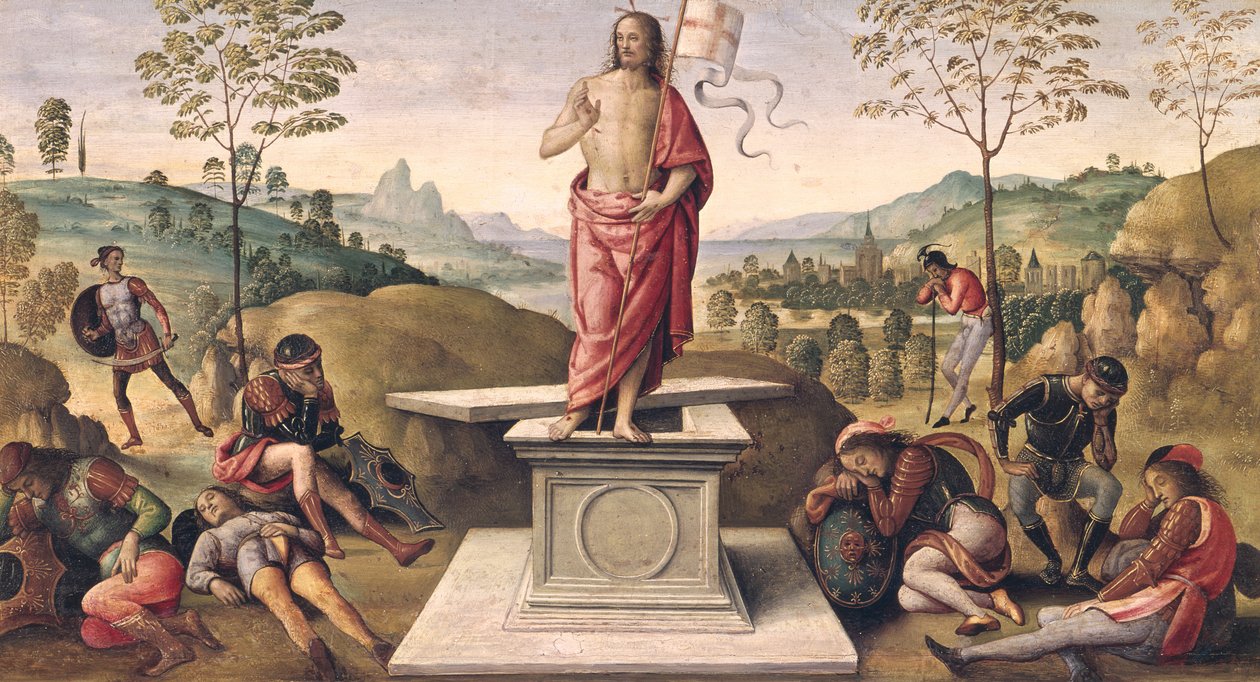 La Résurrection du Christ, du couvent de San Pietro, Pérouse, 1496-98 - Pietro Perugino