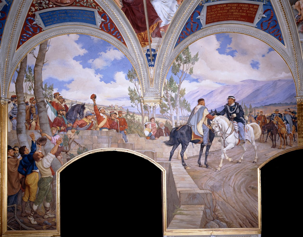 Victor Emmanuel rencontre Giuseppe Garibaldi à Teano, 1886 - Pietro Aldi