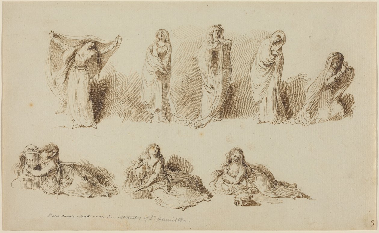 Les attitudes de Lady Hamilton - Pietro Antonio Novelli