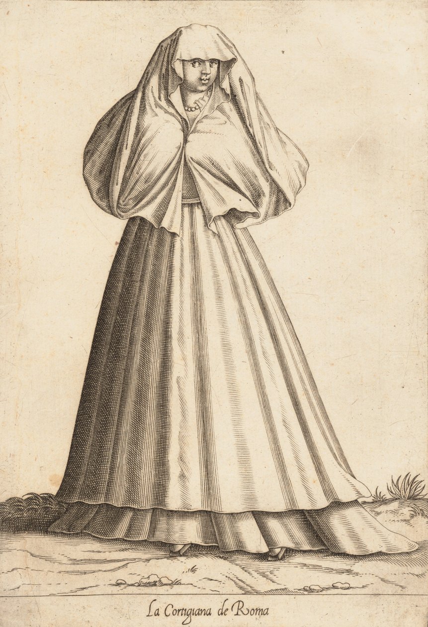 La Cortigiana de Roma, vers 1580 - Pietro Bertelli.