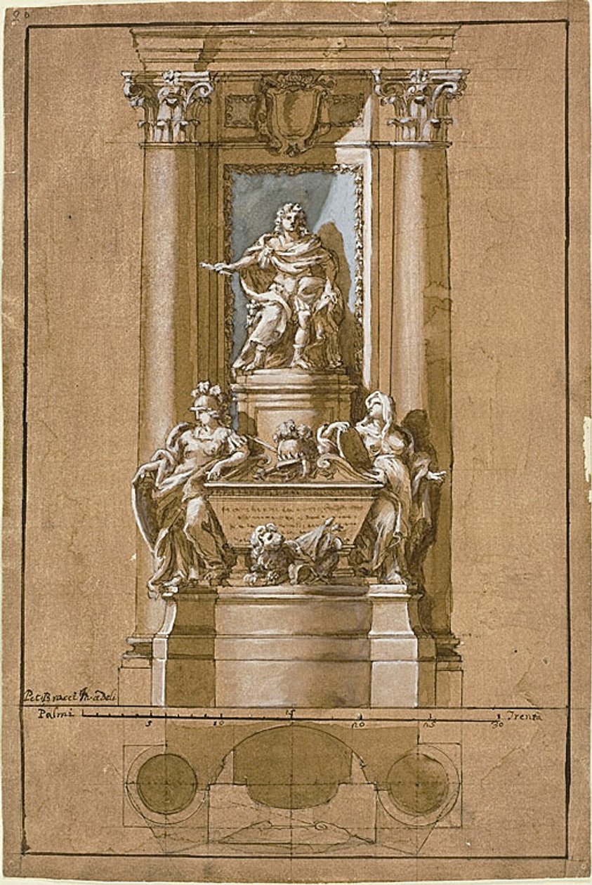 Projet de tombeau de Jacques III, le Vieux Prétendant - Pietro Bracci