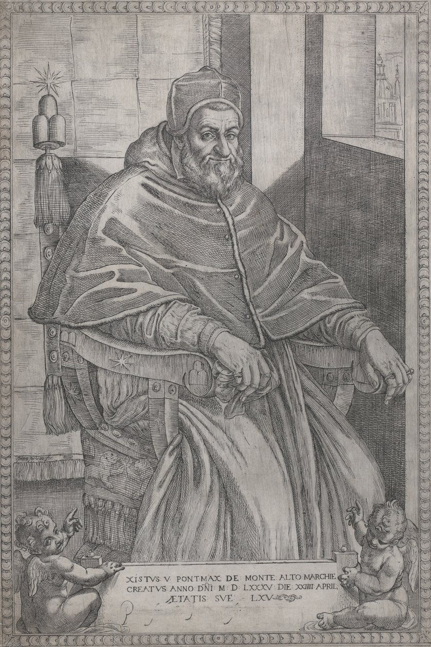 Portrait du Pape Sixte V, 1585 - Pietro Facchetti