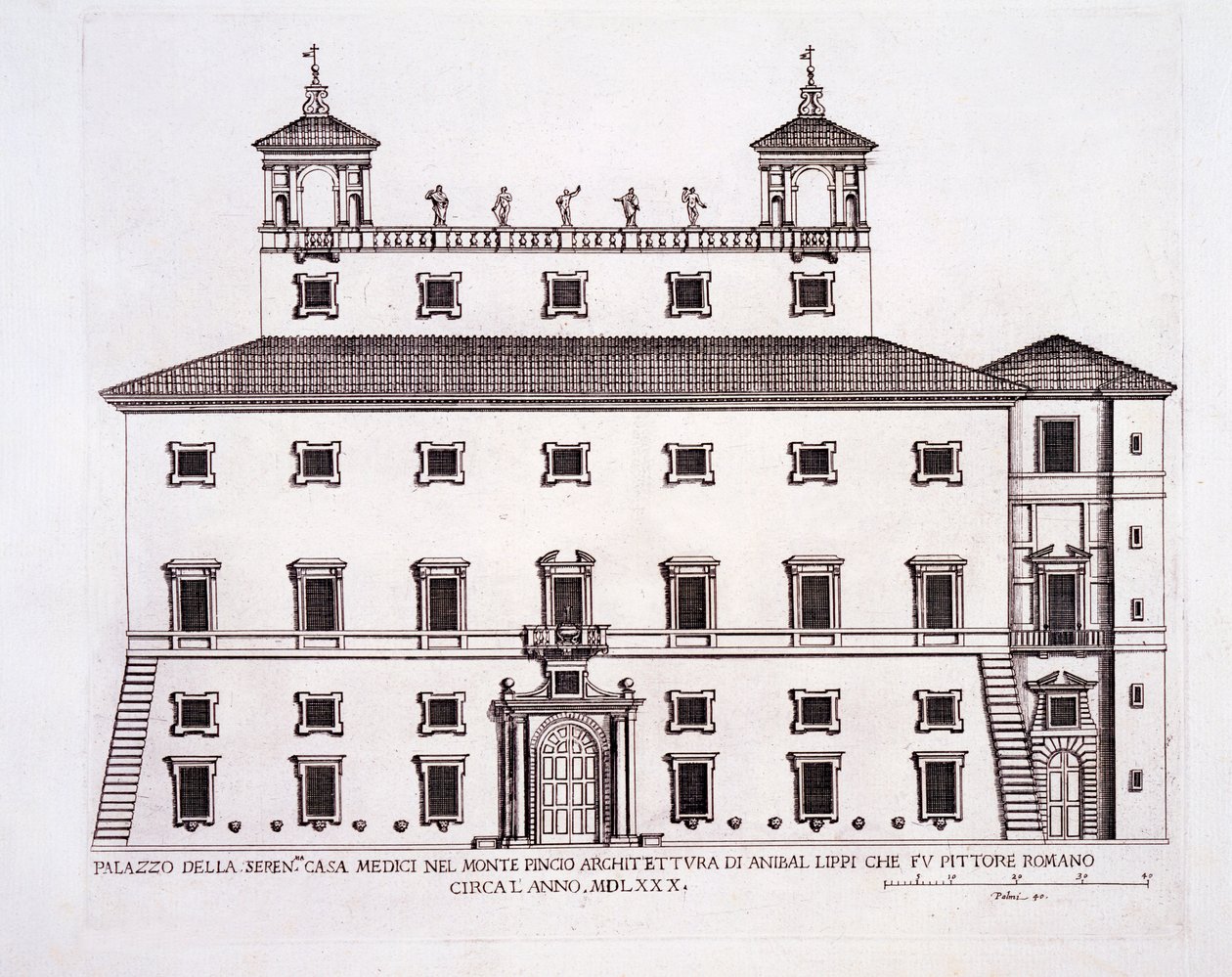 Palazzo Serenissima, Casa Medici, sur la colline du Pincio, Rome, de 