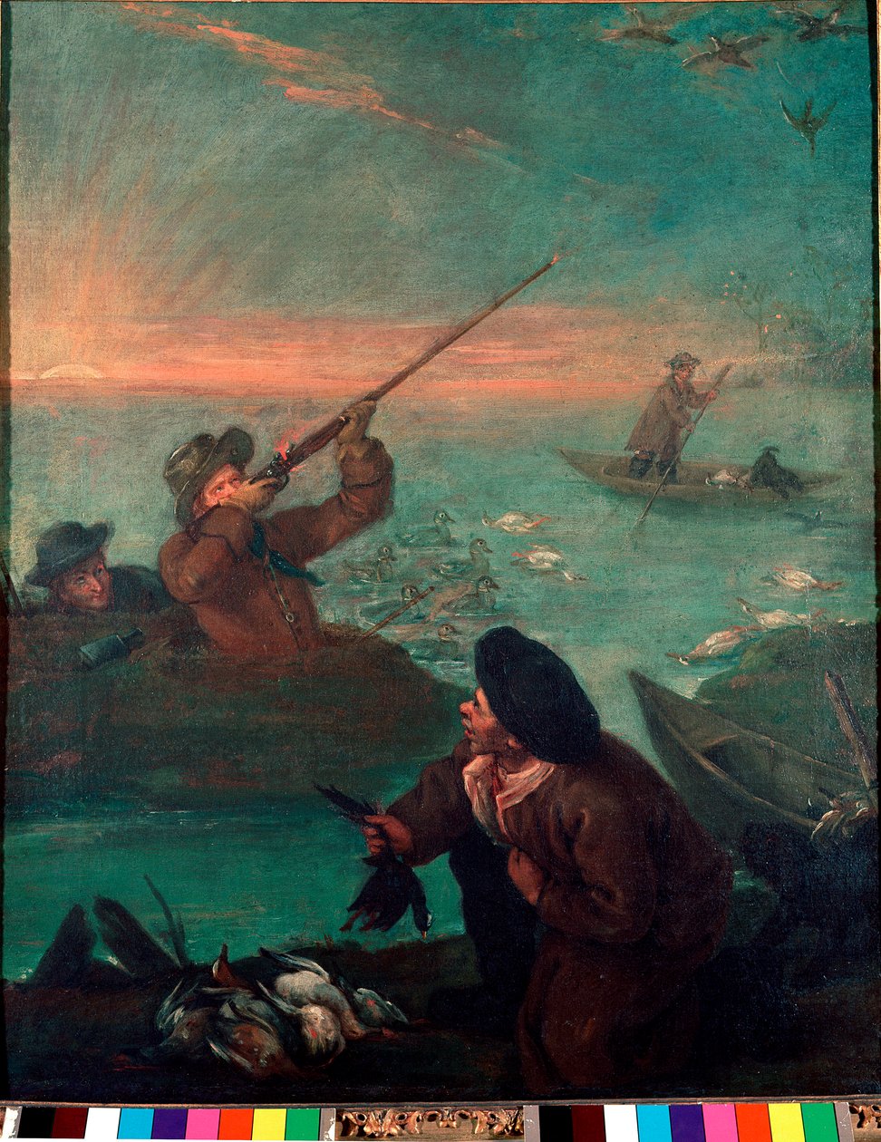Chasse au canard dans la lagune - Pietro Longhi