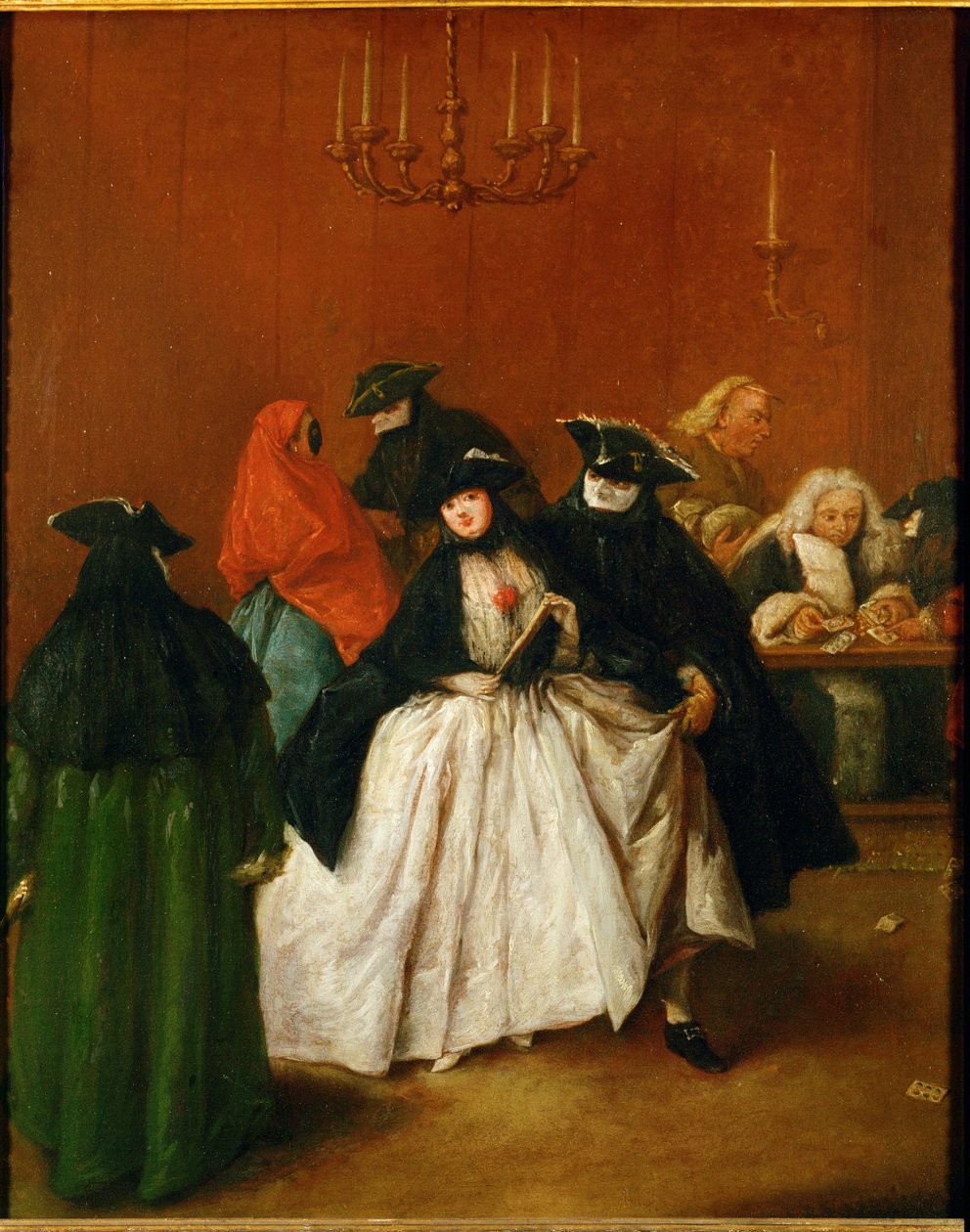 Il Ridotto (peinture sur toile) - Pietro Longhi